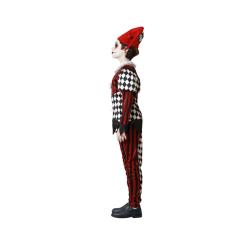 Disfraz arlequÍn halloween con gorro rojo niÑo