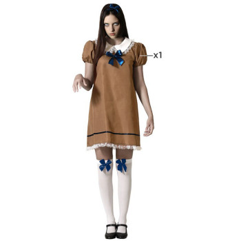 Disfraz de Muñeca Vestido Marrón para Mujer