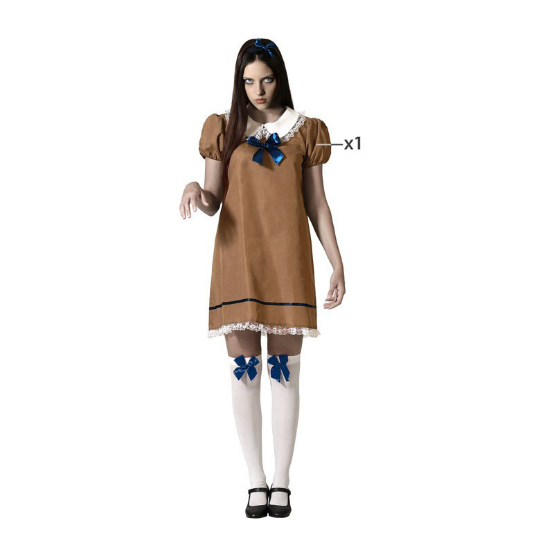 Disfraz de Muñeca Vestido Marrón para Mujer