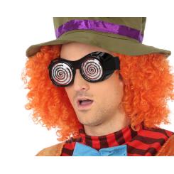 Gafas carnaval espirales negro adulto