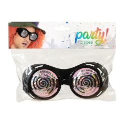 Gafas carnaval espirales negro adulto