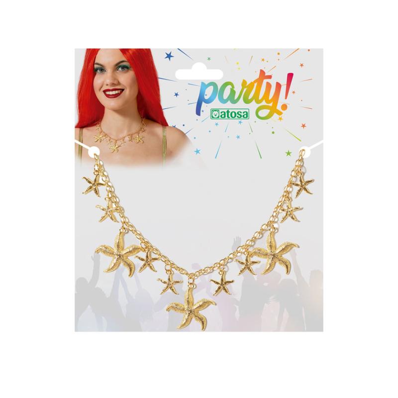 B/cart. collar estrella de mar dorado