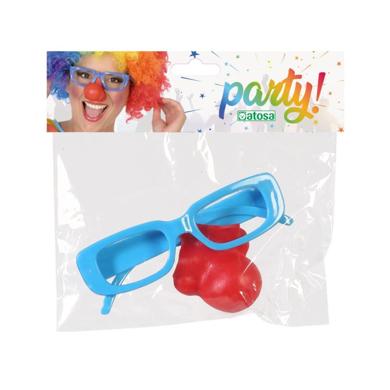 Gafas payaso carnaval azul unisex adulto