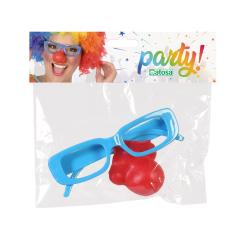Gafas payaso carnaval azul unisex adulto
