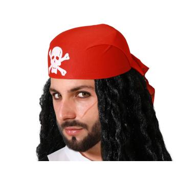 Gorro pirata rojo hombre adulto