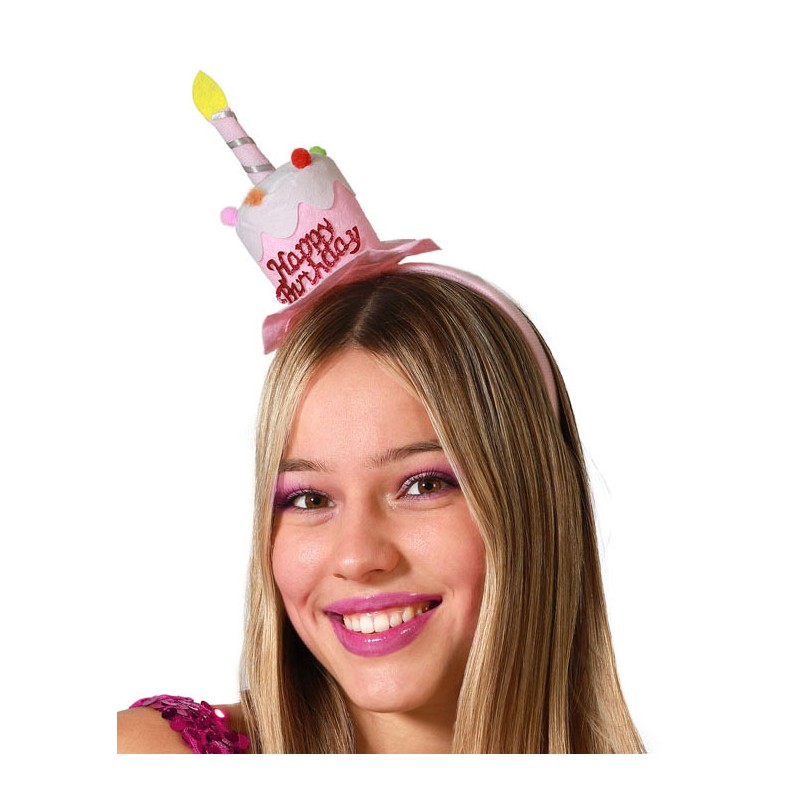 Diadema Feliz Cumpleaños Rosa