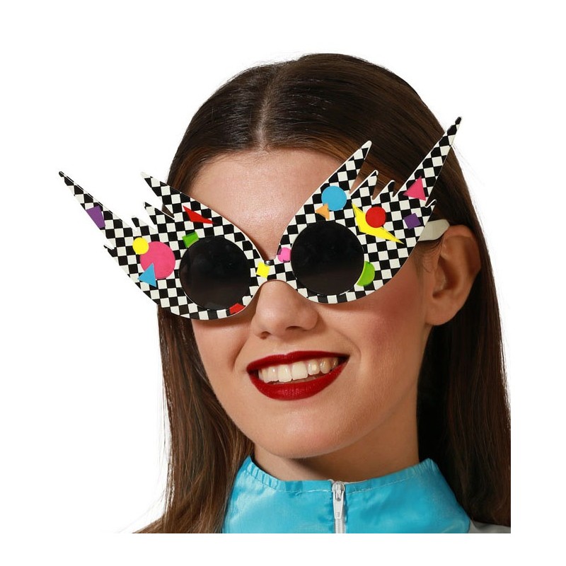 Gafas Disco Con Montura Ajedrez