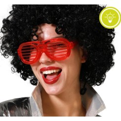 Gafas Rejilla Rojo con Luz Adulto