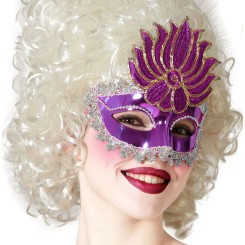 Antifaz Morado con Brillo en Oscuridad para Mujer