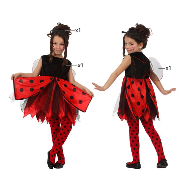 Disfraz mariquita niÑa infantil rojo negro