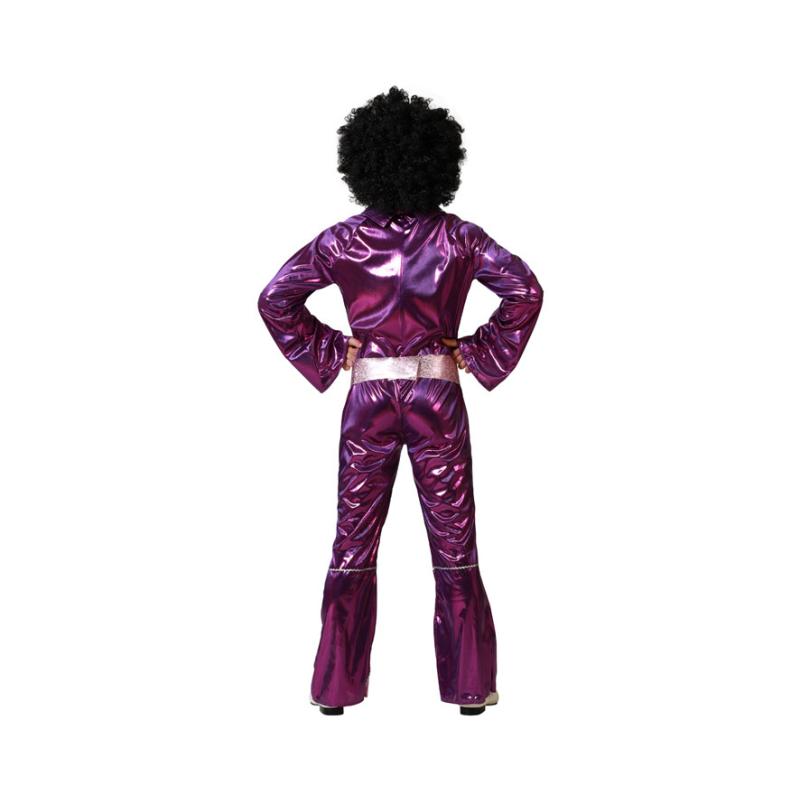 Disfraz disco hombre adulto fucsia con cinturÓn