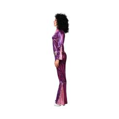 Disfraz disco mujer adulto fucsia con cinturÓn