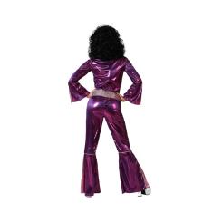 Disfraz disco mujer adulto fucsia con cinturÓn