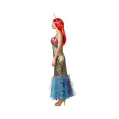 Disfraz sirena vestido multicolor mujer adulto