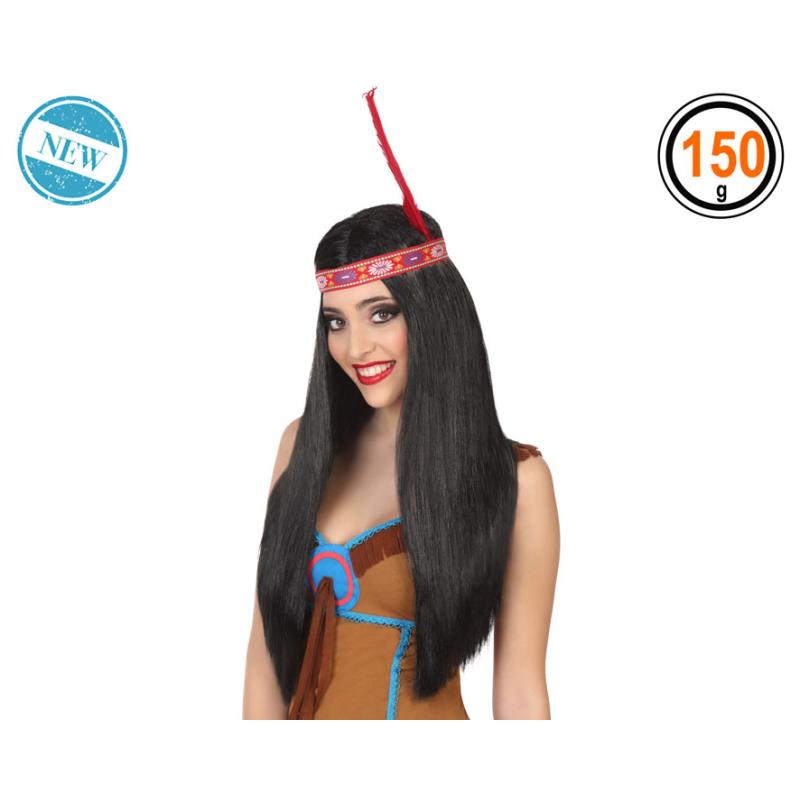 B/cart. peluca lisa larga india morena