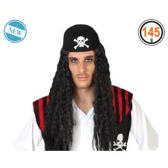B/cart. peluca pirata larga