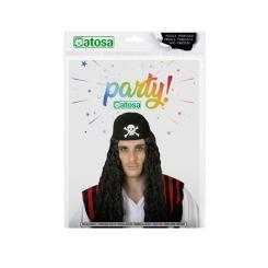 B/cart. peluca pirata larga