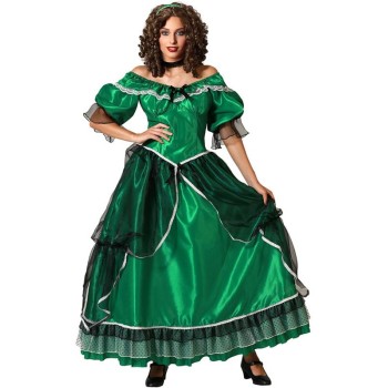 Disfraz Dama Sureña Vestido Verde para mujer