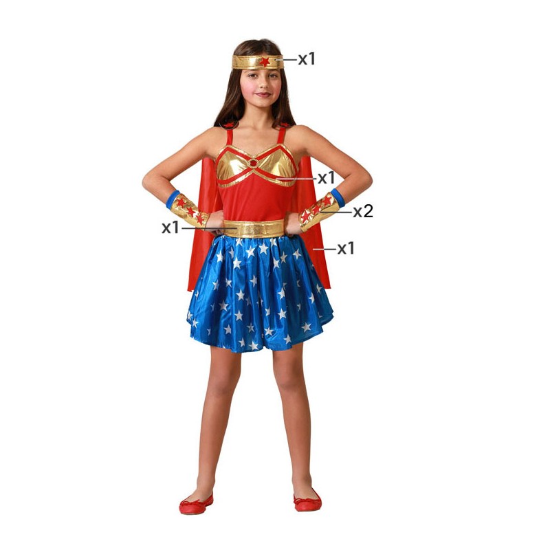 Disfraz de Héroe Cómic Vestido para niña