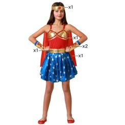 Disfraz de Héroe Cómic Vestido para niña