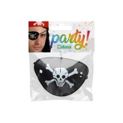 Parche pirata carnaval calavera negro hombre adulto