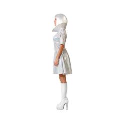 Disfraz galaxia vestido blanco mujer adulto