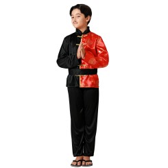 Disfraz de Chino Negro Oriental para Niño