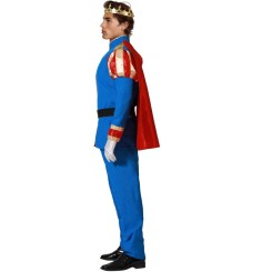 Disfraz de Príncipe Azul con capa para hombre