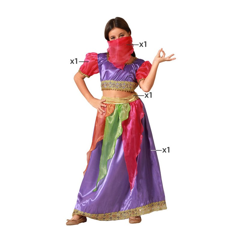 Disfraz de Bailarina Árabe multicolor para niña