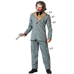 Disfraz Joker Gris con Corbata para Hombre