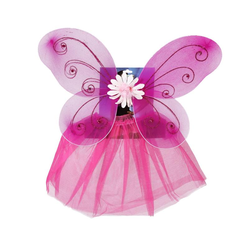 Alas de hada con tutÚ flor rosa 39*30 cm