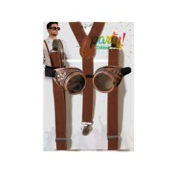 B/sol. gafas y tirantes marron 2 pcs