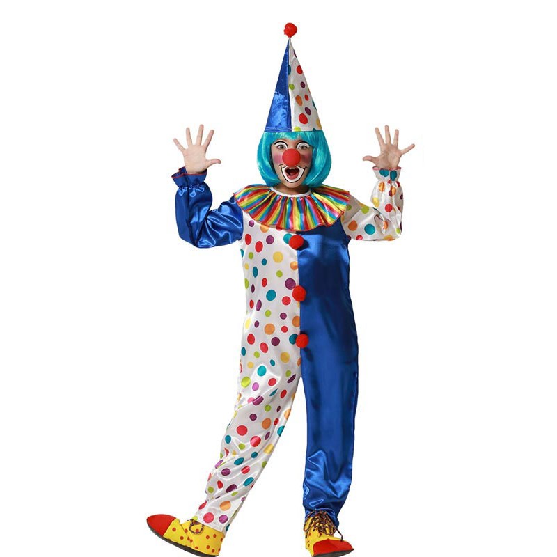 Disfraz de Payaso Infantil Azul