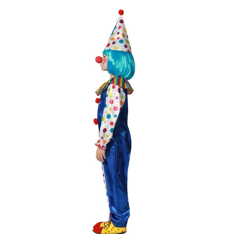 Disfraz de Payaso Infantil Azul