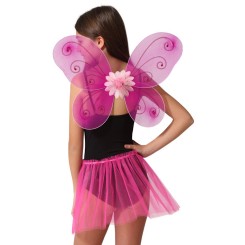 Alas de Hada con Tutú Rosa para niña