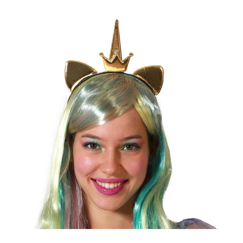 Diadema Dorada Unicornio