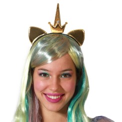 Diadema Dorada Unicornio
