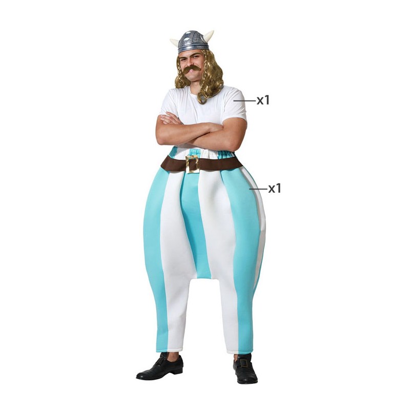 Disfraz de Obelix Galo Azul para Hombre