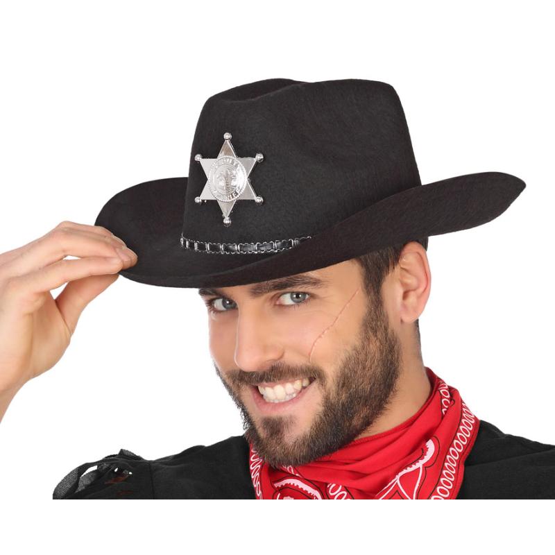 Sombrero oeste negro sheriff