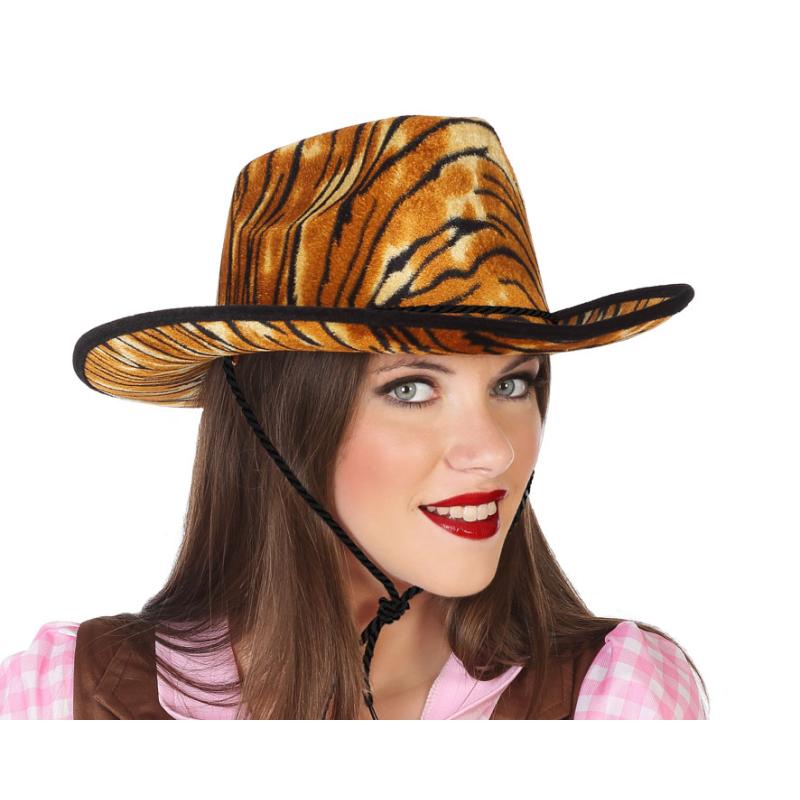 Sombrero oeste tigre mujer adulto