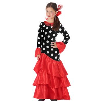 Disfraz flamenca sevillana rojo negro niÑa infantil