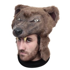 Casco Cabeza de Oso Marrón para Adulto