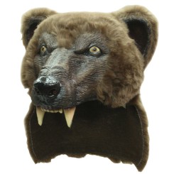 Casco Cabeza de Oso Marrón para Adulto