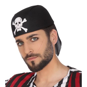 Gorro de Pirata Negro Calavera adulto