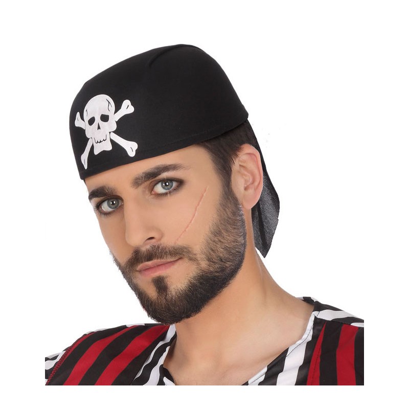 Gorro de Pirata Negro Calavera adulto