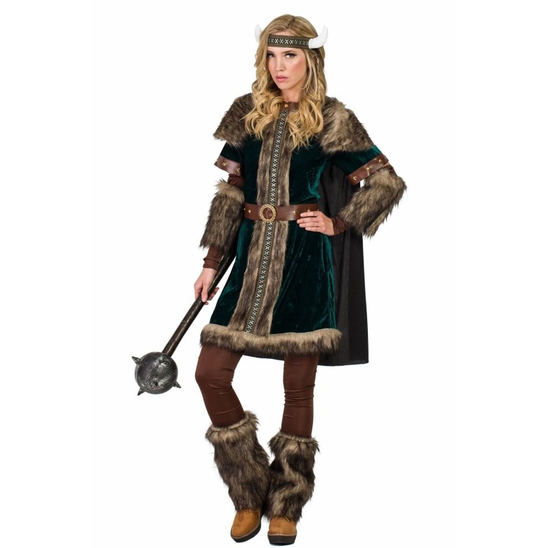 Disfraz de Vikinga Green para Mujer