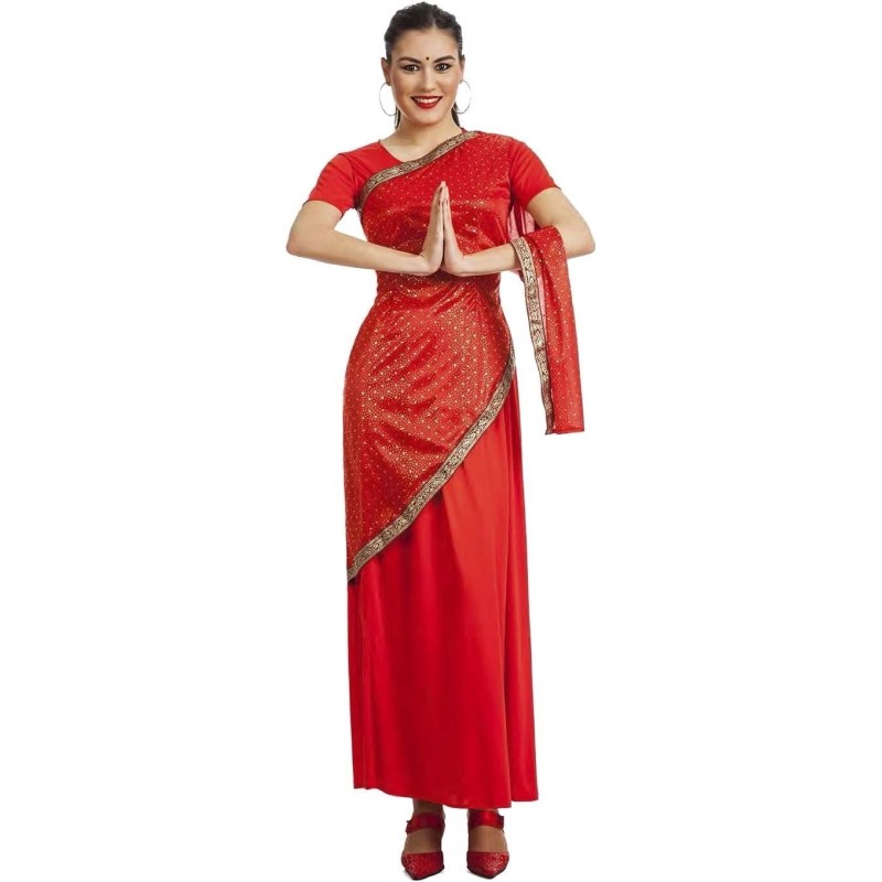 Disfraz de Bollywood Rojo para Mujer