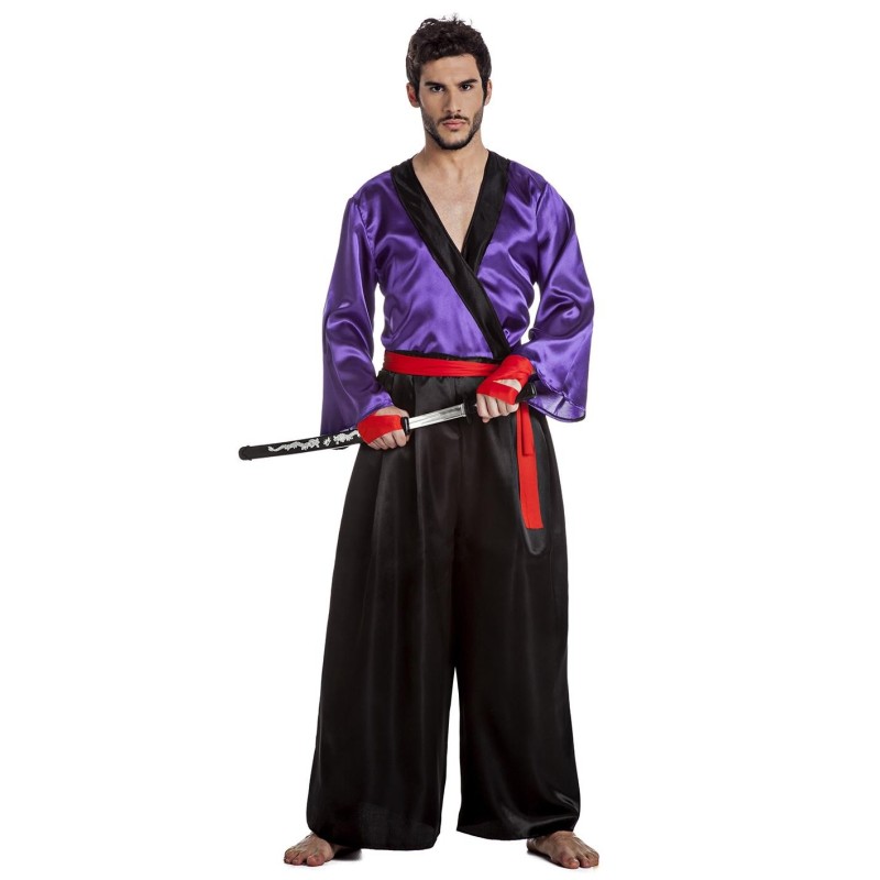 Disfraz de Samurai Lila para hombre