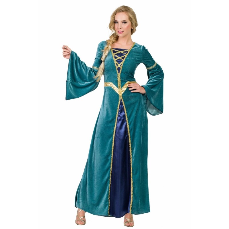 Disfraz de Princesa Medieval verde para mujer