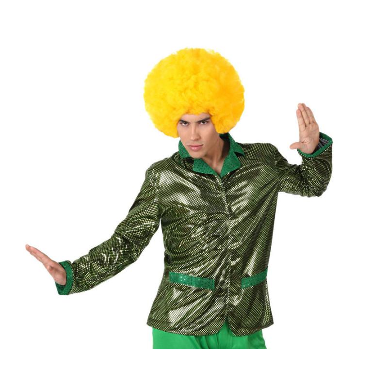 Disfraz chaqueta disco brillo verde